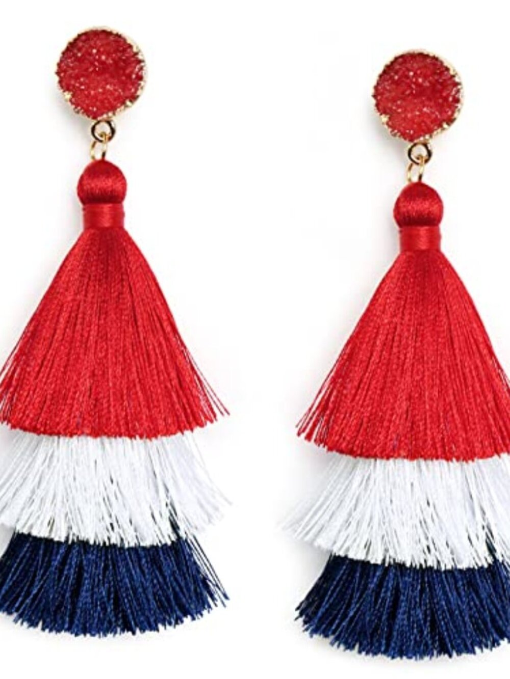 Colorful Layered Tassel Earrings Bohemian Statement Tiered Tassel Big Dangle Dro
